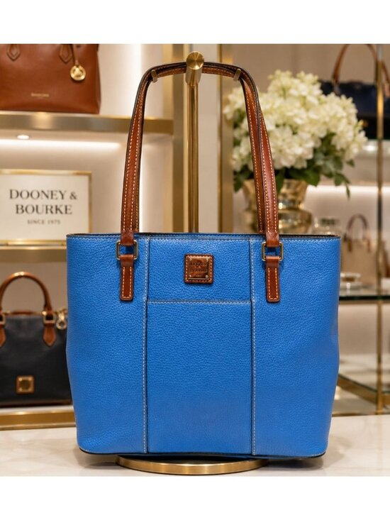 Dooney & Bourke Handbags - DOONEY & BOURKE Blue Pebble Grain Lexington Tote Purse Hand Bag